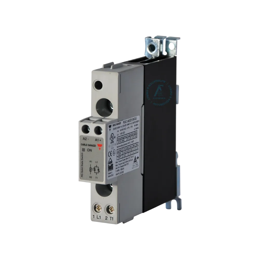 contactor de estado sólido carlo gavazzi rgc1a60a15kgu 20a 600v ca control universal